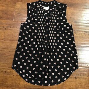 Kate Spade pleated floral shell